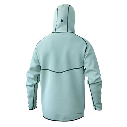 Performance Neoprene Hoodie Ride Engine - detalle Mist Green