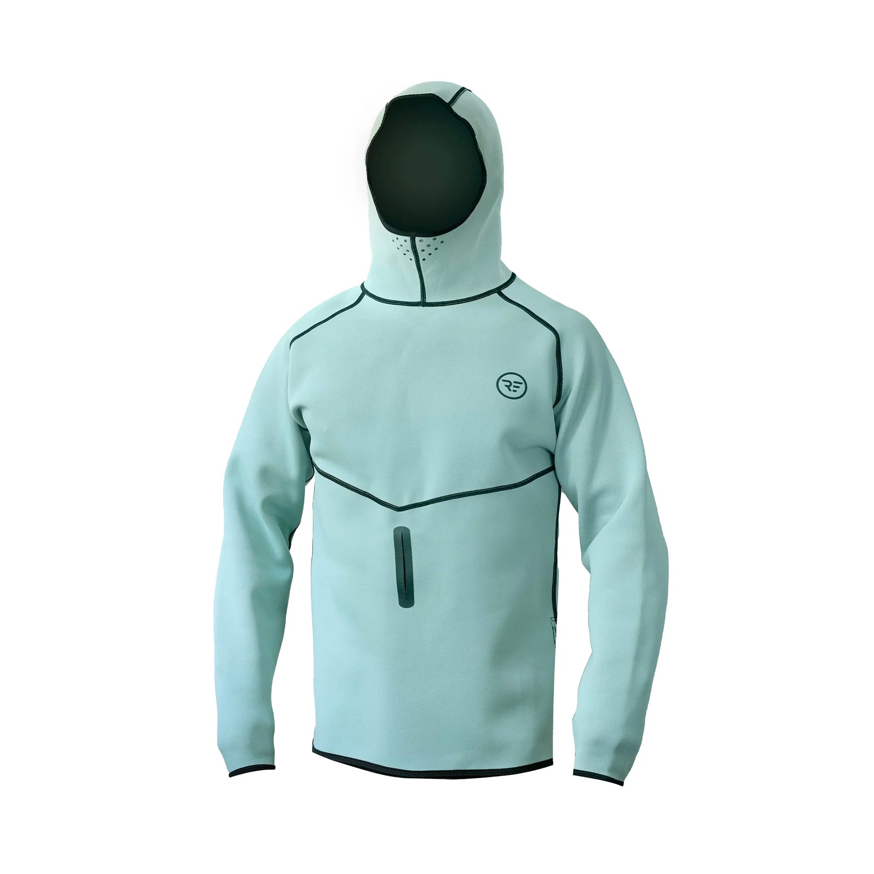 Performance Neoprene Hoodie Ride Engine - color Mist Green